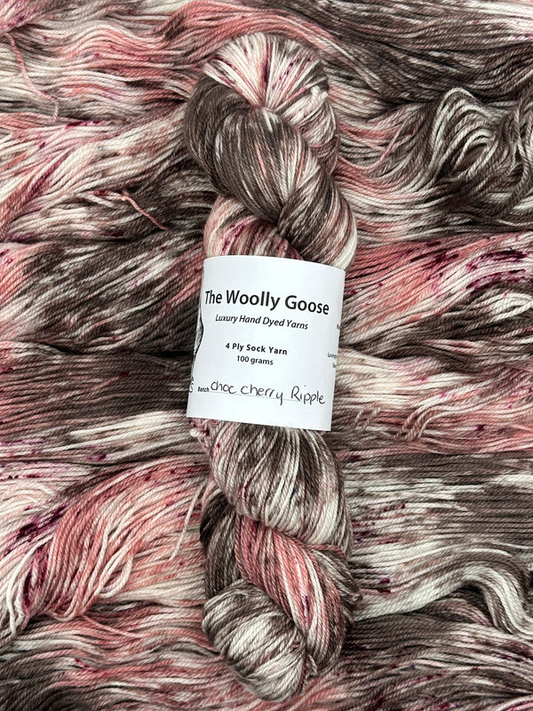 Goose's 4ply - Chocolate Cherry Ripple