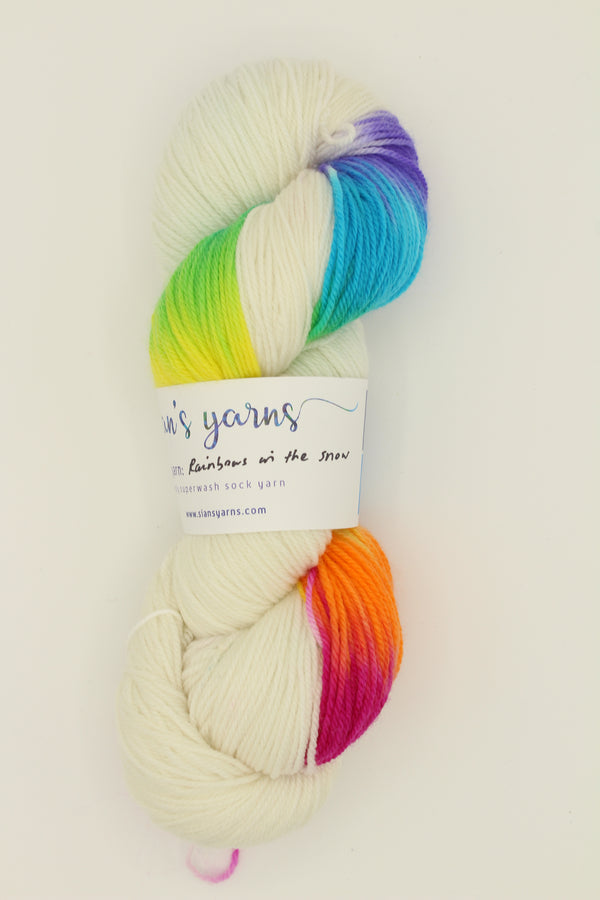 Sock Yarn - Rainbows in the Snow