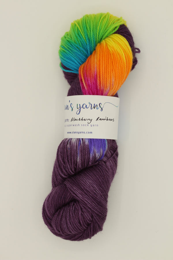 Sock Yarn - Ultraviolet Rainbows